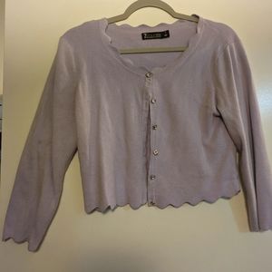 Purple 7th avenue/new york & company cardigan – medium